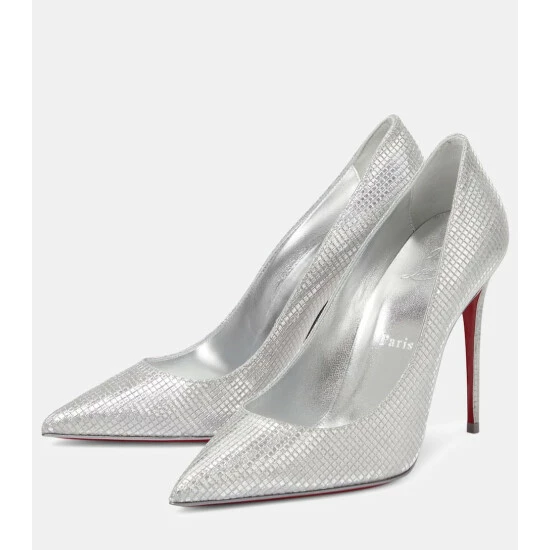 Christian Louboutin Kate 100 Embossed Pumps 4 Christian Louboutin Kate 100 Embossed Pumps - Image 4