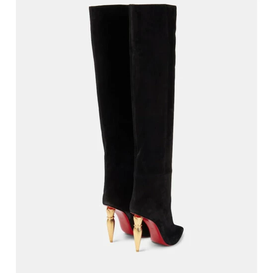 Christian Louboutin Lipbotta 100 Suede Knee-high Boots 2 Christian Louboutin Lipbotta 100 Suede Knee-high Boots - Image 2