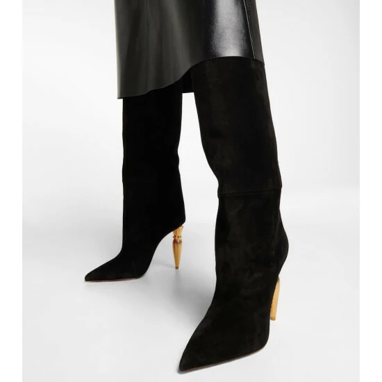 Christian Louboutin Lipbotta 100 Suede Knee-high Boots 3 Christian Louboutin Lipbotta 100 Suede Knee-high Boots - Image 3