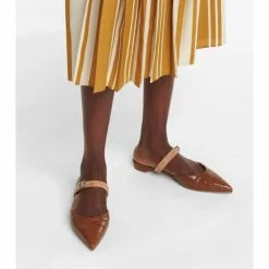 Christian Louboutin Choc Lock Croc-effect Leather Slippers -Christian Louboutin Sales unnamed file 2837