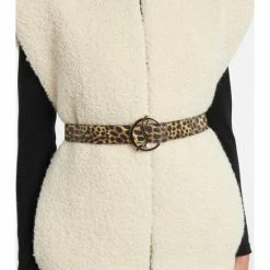 Christian Louboutin Leopard-print Leather Belt