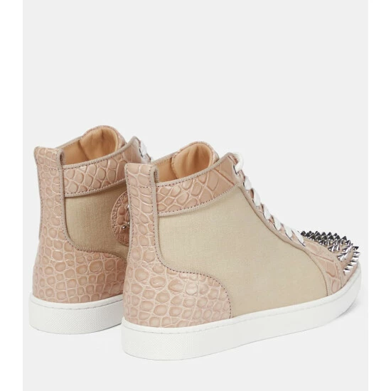 Christian Louboutin Lou Spikes Canvas Sneakers 2 Christian Louboutin Lou Spikes Canvas Sneakers - Image 2