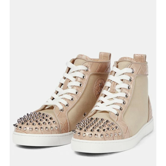Christian Louboutin Lou Spikes Canvas Sneakers 4 Christian Louboutin Lou Spikes Canvas Sneakers - Image 4