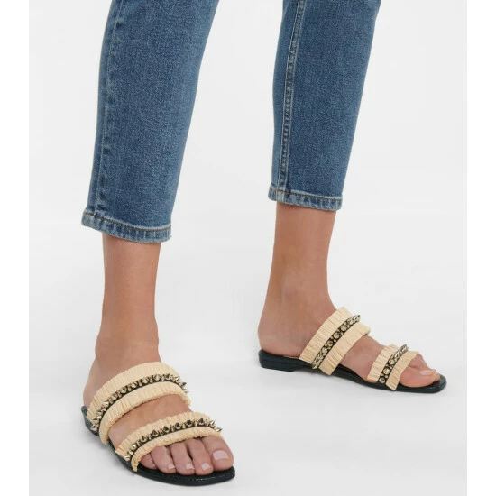 Christian Louboutin Marivodou Embellished Raffia Sandals 3 Christian Louboutin Marivodou Embellished Raffia Sandals - Image 3