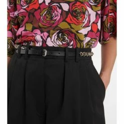 Christian Louboutin Loubispikes Embellished Leather Belt