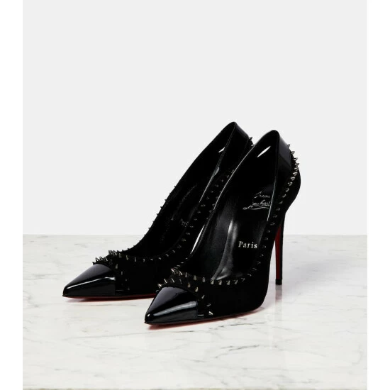 Christian Louboutin Duvette Spikes 100 Suede Pumps 4 Christian Louboutin Duvette Spikes 100 Suede Pumps - Image 4