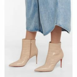 Christian Louboutin Croc-effect Leather Ankle Boots -Christian Louboutin Sales unnamed file 2946