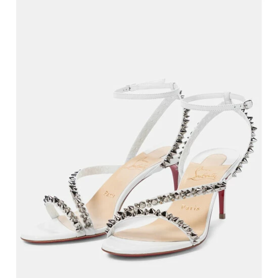 Christian Louboutin Mafaldina Spikes 70 Leather Sandals 4 Christian Louboutin Mafaldina Spikes 70 Leather Sandals - Image 4