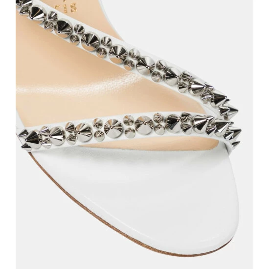Christian Louboutin Mafaldina Spikes 70 Leather Sandals 5 Christian Louboutin Mafaldina Spikes 70 Leather Sandals - Image 5