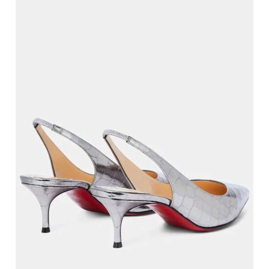 Christian Louboutin Kate 55 Leather Slingback Sandals 2 Christian Louboutin Kate 55 Leather Slingback Sandals - Image 2