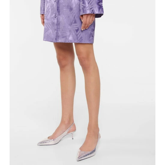 Christian Louboutin Kate 55 Leather Slingback Sandals 3 Christian Louboutin Kate 55 Leather Slingback Sandals - Image 3