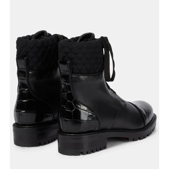 Christian Louboutin Mayr Leather Combat Boots 2 Christian Louboutin Mayr Leather Combat Boots - Image 2