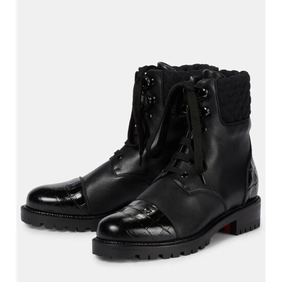 Christian Louboutin Mayr Leather Combat Boots 4 Christian Louboutin Mayr Leather Combat Boots - Image 4