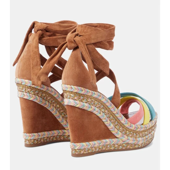 Christian Louboutin Lagoadonna 120 Suede Espadrille Wedges 2 Christian Louboutin Lagoadonna 120 Suede Espadrille Wedges - Image 2