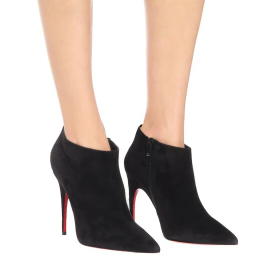 Christian Louboutin Gorgona 100 Suede Ankle Boots 4 Christian Louboutin Gorgona 100 Suede Ankle Boots - Image 4