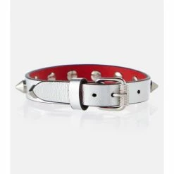 Christian Louboutin Loubilink Metallic Leather Bracelet