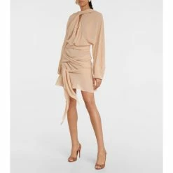 Christian Louboutin Nudes Degrachick Suede Sandals