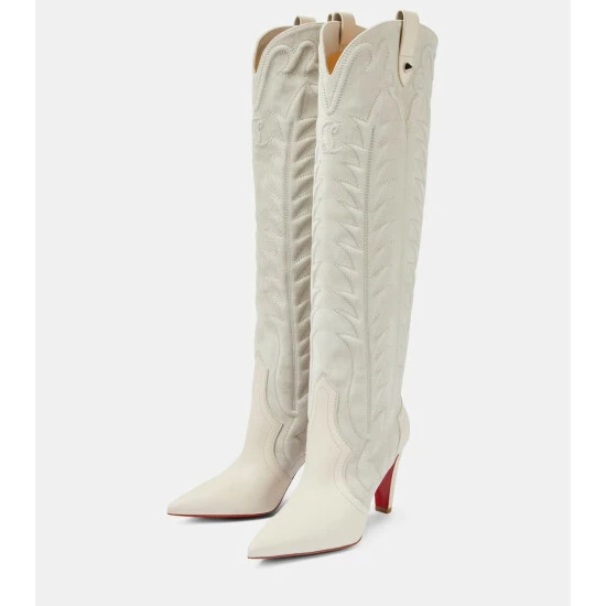 Christian Louboutin Santia Botta Leather Knee-high Boots 4 Christian Louboutin Santia Botta Leather Knee-high Boots - Image 4