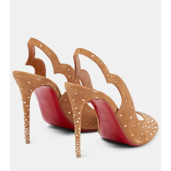 Christian Louboutin Nudes Degrachick Suede Sandals 2 Christian Louboutin Nudes Degrachick Suede Sandals - Image 2
