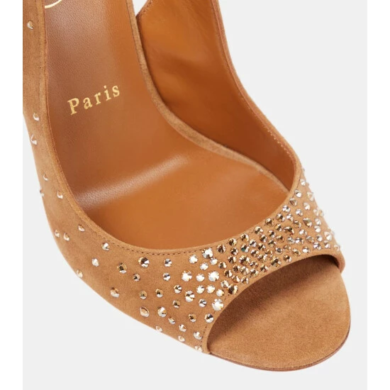 Christian Louboutin Nudes Degrachick Suede Sandals 5 Christian Louboutin Nudes Degrachick Suede Sandals - Image 5