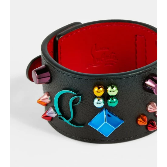 Christian Louboutin Carasky Embellished Leather Bracelet 3 Christian Louboutin Carasky Embellished Leather Bracelet - Image 3