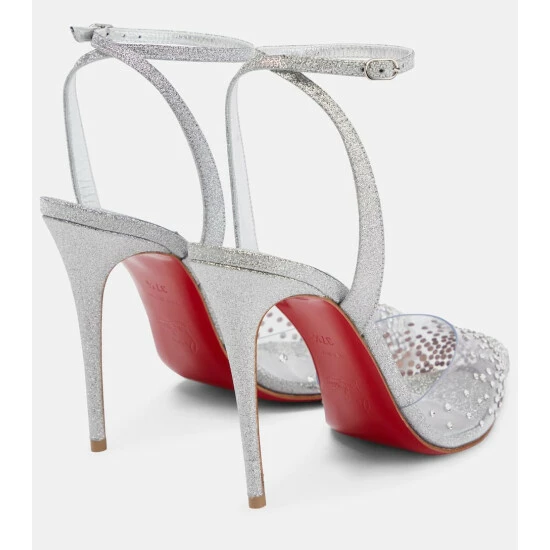 Christian Louboutin Spikaqueen Embellished PVC Pumps 2 Christian Louboutin Spikaqueen Embellished PVC Pumps - Image 2