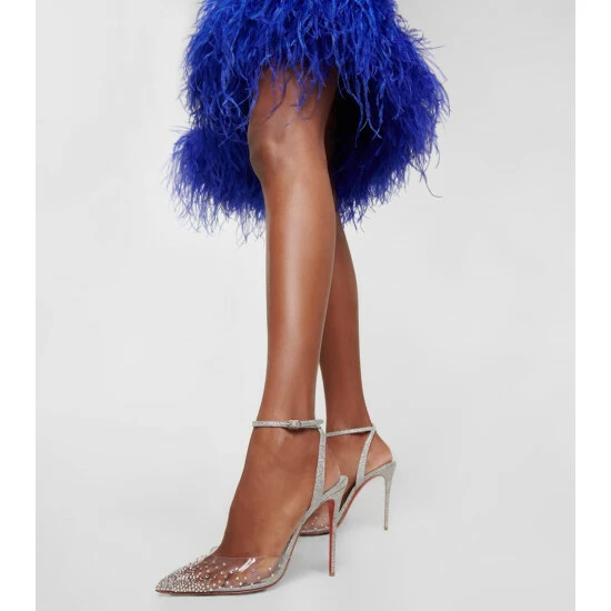 Christian Louboutin Spikaqueen Embellished PVC Pumps 3 Christian Louboutin Spikaqueen Embellished PVC Pumps - Image 3