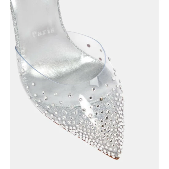 Christian Louboutin Spikaqueen Embellished PVC Pumps 5 Christian Louboutin Spikaqueen Embellished PVC Pumps - Image 5