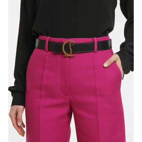 Christian Louboutin CL Logo Leather Belt 1 Christian Louboutin CL Logo Leather Belt