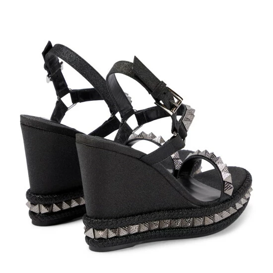 Christian Louboutin Pyraclou Embellished Leather Espadrilles 2 Christian Louboutin Pyraclou Embellished Leather Espadrilles - Image 2