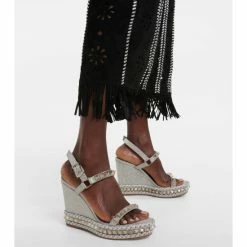 Christian Louboutin Pyraclou Embellished Leather Sandals -Christian Louboutin Sales unnamed file 520