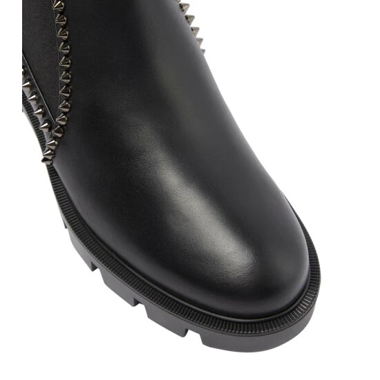 Christian Louboutin Out Lina Embellished Leather Ankle Boots 5 Christian Louboutin Out Lina Embellished Leather Ankle Boots - Image 5