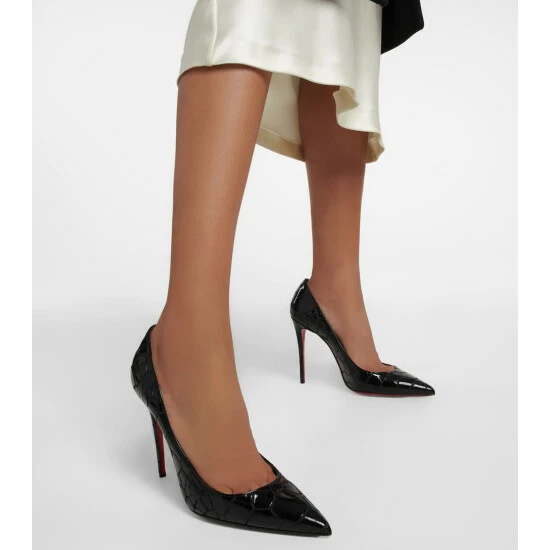 Christian Louboutin Kate 100 Croc-effect Leather Pumps 3 Christian Louboutin Kate 100 Croc-effect Leather Pumps - Image 3