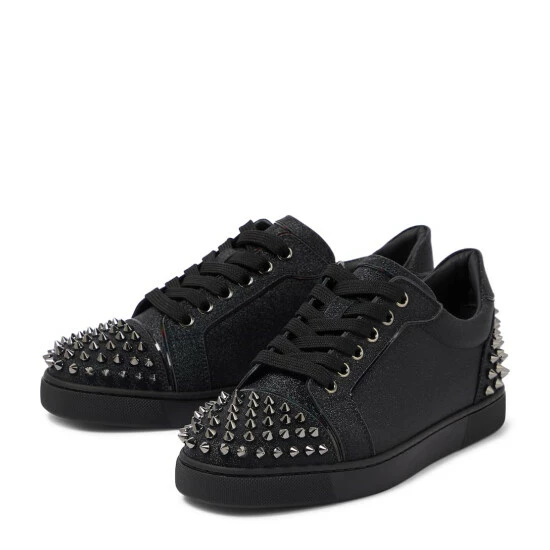 Christian Louboutin Vieira Embellished Leather Sneakers 4 Christian Louboutin Vieira Embellished Leather Sneakers - Image 4