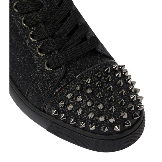 Christian Louboutin Vieira Embellished Leather Sneakers 5 Christian Louboutin Vieira Embellished Leather Sneakers - Image 5