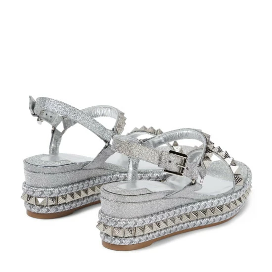 Christian Louboutin Pyraclou Wedge Espadrille Sandals 2 Christian Louboutin Pyraclou Wedge Espadrille Sandals - Image 2