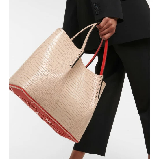 Christian Louboutin Cabarock Small Croc-effect Leather Tote 1 Christian Louboutin Cabarock Small Croc-effect Leather Tote