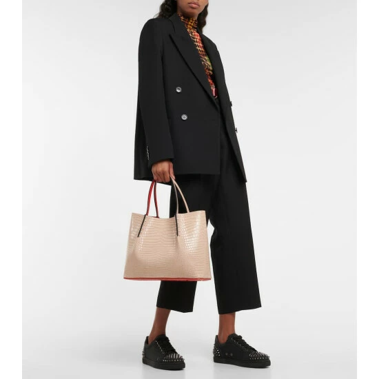 Christian Louboutin Cabarock Small Croc-effect Leather Tote 4 Christian Louboutin Cabarock Small Croc-effect Leather Tote - Image 4