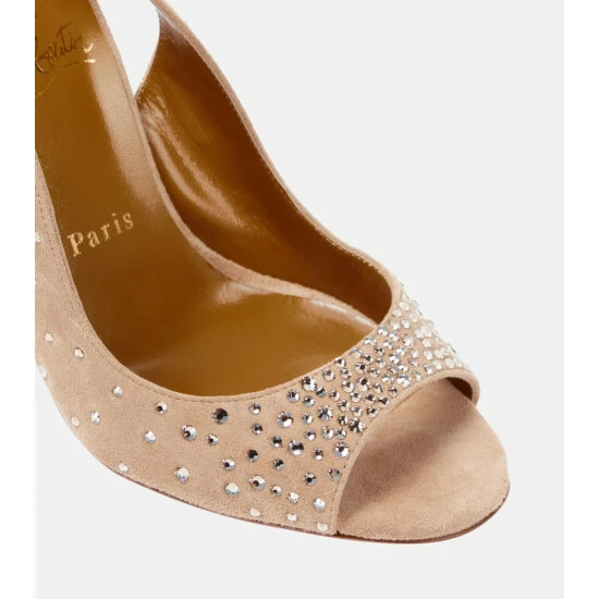 Christian Louboutin Nudes Degrachick Suede Sandals 5 Christian Louboutin Nudes Degrachick Suede Sandals - Image 5