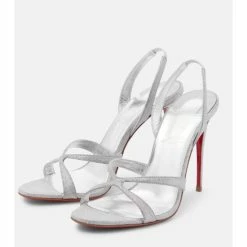 Christian Louboutin Emilie Glittered Leather Slingback Sandals -Christian Louboutin Sales unnamed file 8