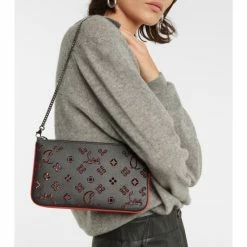 Christian Louboutin Loubila Perforated Leather Clutch