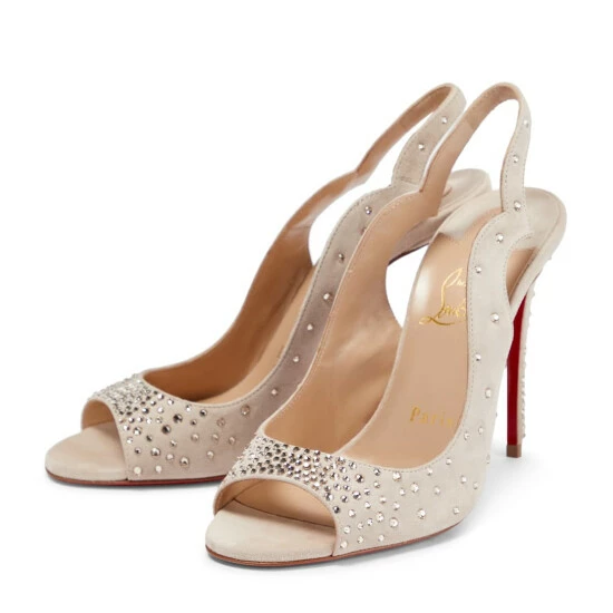 Christian Louboutin Nudes Degrachick Suede Sandals 4 Christian Louboutin Nudes Degrachick Suede Sandals - Image 4