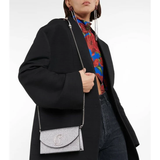 Christian Louboutin Loubi54 Glitter Leather Clutch 1 Christian Louboutin Loubi54 Glitter Leather Clutch