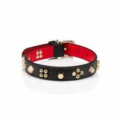 Christian Louboutin Loubicollar S Embellished Leather Dog Collar