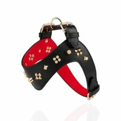 Christian Louboutin Loubiharness S Embellished Leather Dog Harness