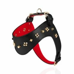 Christian Louboutin Loubiharness M Embellished Leather Dog Harness