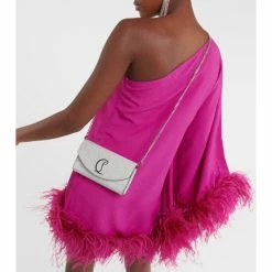 Christian Louboutin Loubi54 Glitter Leather Clutch