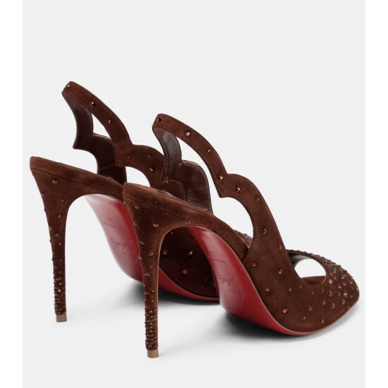 Christian Louboutin Nudes Degrachick Suede Sandals 2 Christian Louboutin Nudes Degrachick Suede Sandals - Image 2