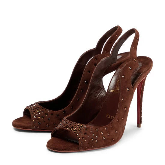 Christian Louboutin Nudes Degrachick Suede Sandals 4 Christian Louboutin Nudes Degrachick Suede Sandals - Image 4