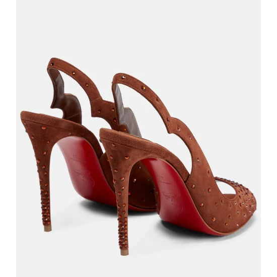 Christian Louboutin Nudes Degrachick Suede Sandals 2 Christian Louboutin Nudes Degrachick Suede Sandals - Image 2
